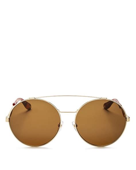 givenchy brow bar oversized round sunglasses